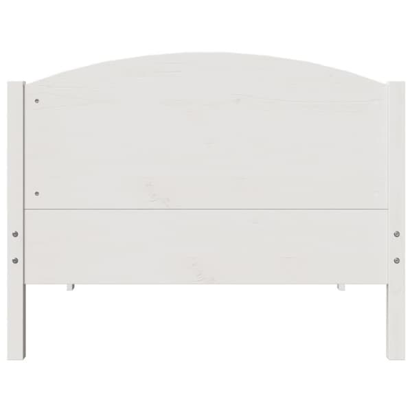 vidaXL Sängram utan madrass vit 90x200 cm massiv furu