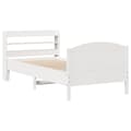 Miniatyrbilde 4 av 11: vidaXL Sengeramme uten madrass hvit 100x200 cm heltre furu