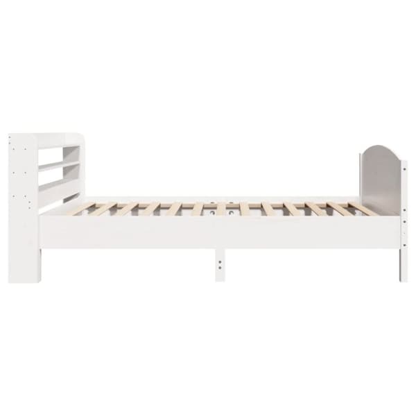 vidaXL Sengeramme uten madrass hvit 100x200 cm heltre furu