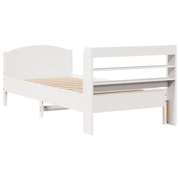 vidaXL Sengeramme uten madrass hvit 100x200 cm heltre furu