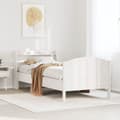 Miniatyrbilde 2 av 11: vidaXL Sengeramme uten madrass hvit 100x200 cm heltre furu