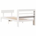 Miniatyrbilde 7 av 11: vidaXL Sengeramme uten madrass hvit 90x200 cm heltre furu