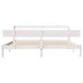 Miniatyrbilde 5 av 11: vidaXL Sengeramme uten madrass hvit 180x200 cm heltre furu