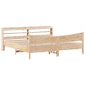 Miniatyrbilde 3 av 11: vidaXL Sengeramme med hodegavl 200x200 cm heltre furu