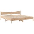 Miniatyrbilde 6 av 11: vidaXL Sengeramme med hodegavl 200x200 cm heltre furu