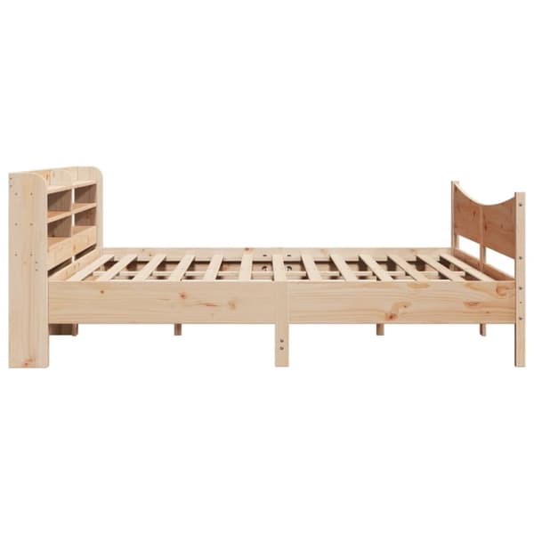vidaXL Sengeramme med hodegavl 200x200 cm heltre furu