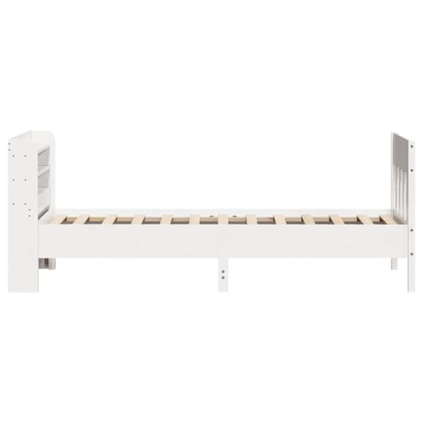 vidaXL Sängynrunko ilman patjaa päädyllä 75x190 cm täysi mänty