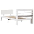 Miniatyrbillede 7 af 11: vidaXL sengeramme med sengegavl 90x190 cm massivt fyrretræ hvid
