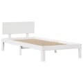 Miniatyrbillede 8 af 11: vidaXL sengeramme med sengegavl 90x190 cm massivt fyrretræ hvid