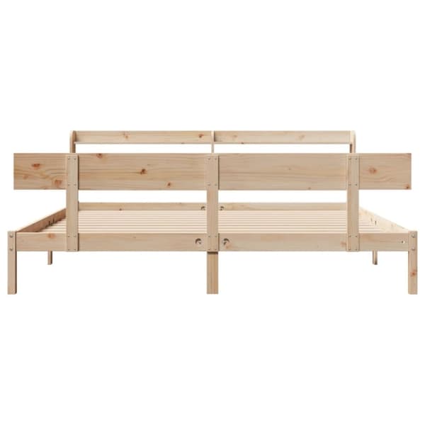 vidaXL sengeramme uden madras 200x200 cm massivt fyrretræ