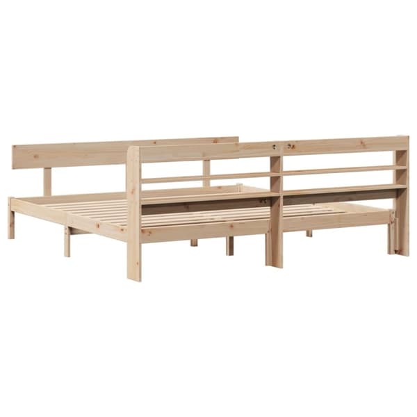 vidaXL sengeramme uden madras 200x200 cm massivt fyrretræ