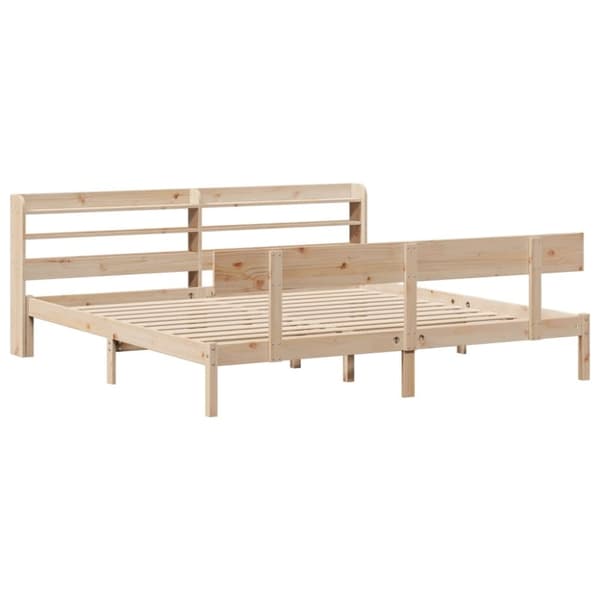 vidaXL sengeramme uden madras 200x200 cm massivt fyrretræ