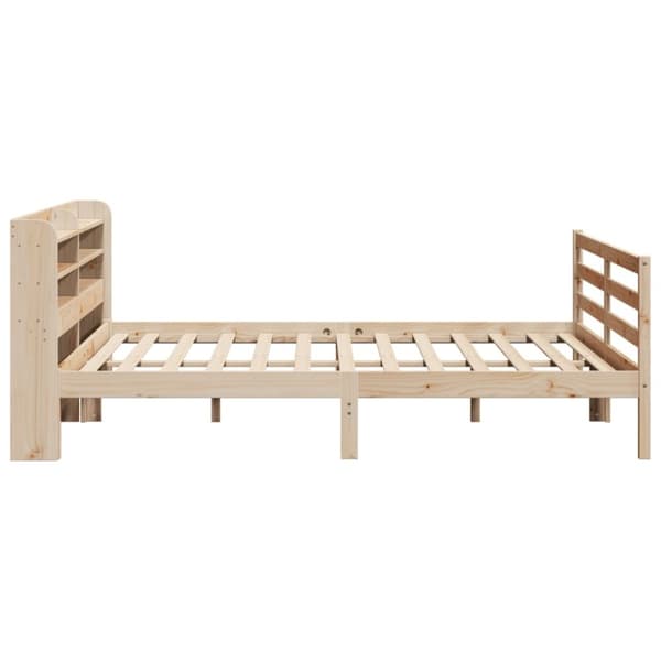 vidaXL sengeramme med sengegavl 180x200 cm massivt fyrretræ