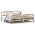 Miniatyrbilde 2 av 11: vidaXL Sengeramme med hodegavl 180x200 cm heltre furu