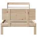 Miniatyrbilde 5 av 11: vidaXL Sengeramme med hodegavl 90x190 cm heltre furu