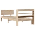 Miniatyrbilde 7 av 11: vidaXL Sengeramme med hodegavl 90x190 cm heltre furu