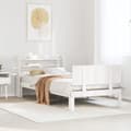 Miniatyrbilde 4 av 11: vidaXL Sengeramme med hodegavl hvit 90x190 cm heltre furu
