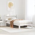 Miniatyrbilde 4 av 11: vidaXL Sengeramme med hodegavl hvit 100x200 cm heltre furu