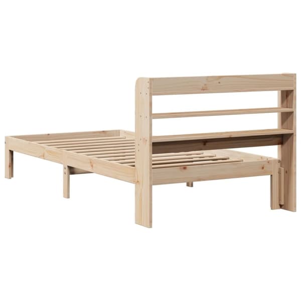 vidaXL Sengeramme med hodegavl 75x190 cm heltre furu