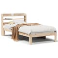 Miniatyrbilde 2 av 11: vidaXL Sengeramme med hodegavl 75x190 cm heltre furu