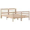Miniatyrbilde 3 av 11: vidaXL Sengeramme med hodegavl 120x190 cm heltre furu