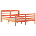 Miniatyrbilde 4 av 11: vidaXL Sengeramme uten madrass voksbrun 120x190 cm heltre furu