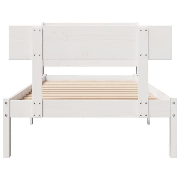 vidaXL Sengeramme uten madrass hvit 90x190 cm heltre furu