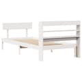 Miniatyrbilde 7 av 11: vidaXL Sengeramme uten madrass hvit 90x190 cm heltre furu