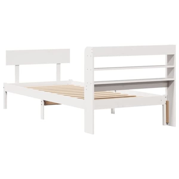 vidaXL Sengeramme uten madrass hvit 90x190 cm heltre furu