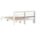 Miniatyrbilde 7 av 11: vidaXL Sengeramme med hodegavl hvit 150x200 cm heltre furu