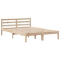 Miniatyrbilde 9 av 11: vidaXL Sengeramme med hodegavl 140x200 cm heltre furu