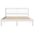 Miniatyrbilde 5 av 11: vidaXL Sengeramme med hodegavl hvit 120x200 cm heltre furu