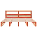 Miniatyrbilde 5 av 11: vidaXL Sengeramme uten madrass voksbrun 200x200 cm heltre furu