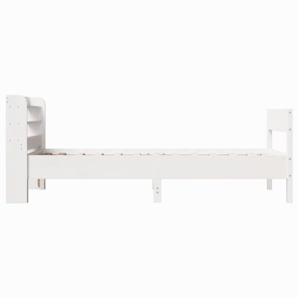 vidaXL Sengeramme uten madrass hvit 90x200 cm heltre furu