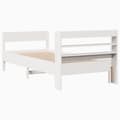 Miniatyrbilde 7 av 11: vidaXL Sengeramme uten madrass hvit 90x200 cm heltre furu