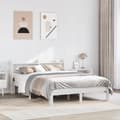 Miniatyrbilde 4 av 11: vidaXL Sengeramme med hodegavl hvit 120x190 cm heltre furu