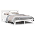 Miniatyrbilde 2 av 11: vidaXL Sengeramme med hodegavl hvit 120x190 cm heltre furu