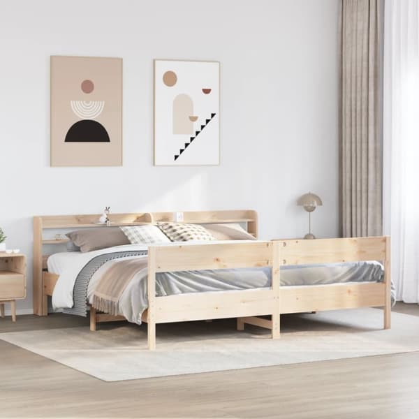 vidaXL sengeramme uden madras 180x200 cm massivt fyrretræ