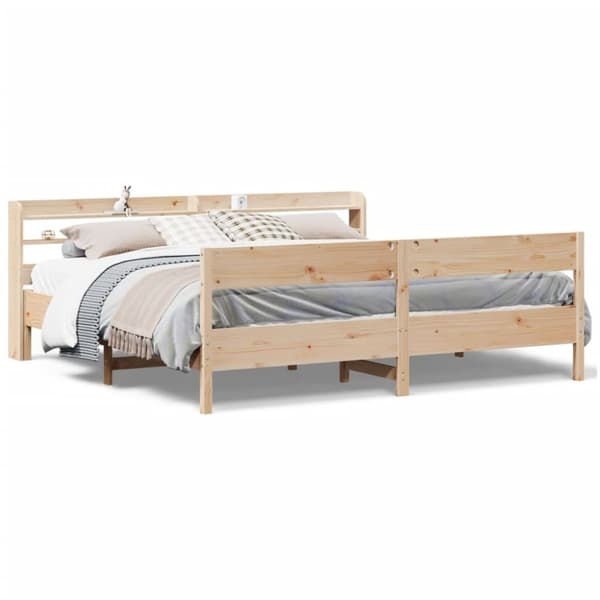 vidaXL sengeramme uden madras 180x200 cm massivt fyrretræ