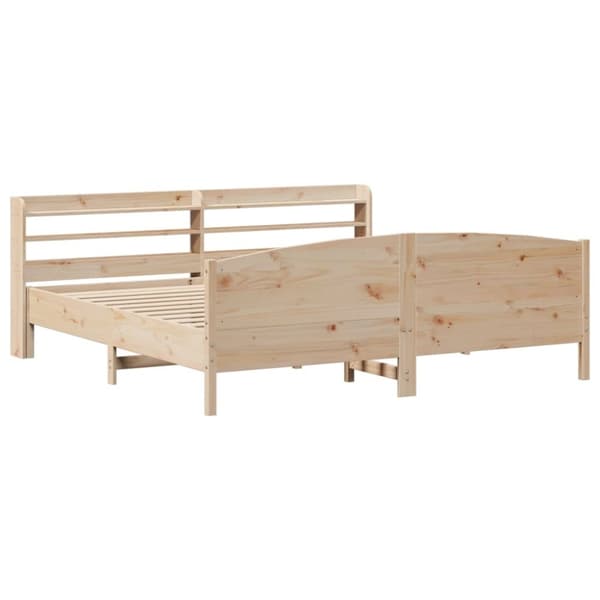 vidaXL sengeramme uden madras 200x200 cm massivt fyrretræ