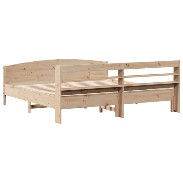 vidaXL sengeramme uden madras 200x200 cm massivt fyrretræ