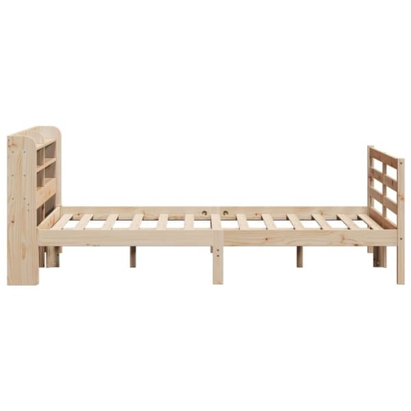 vidaXL sengeramme med sengegavl 160x200 cm massivt fyrretræ