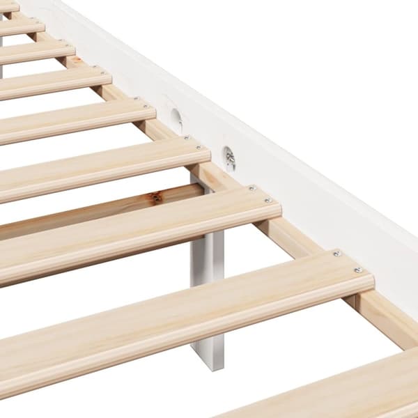 vidaXL sengeramme uden madras 120x190 cm massivt fyrretræ hvid