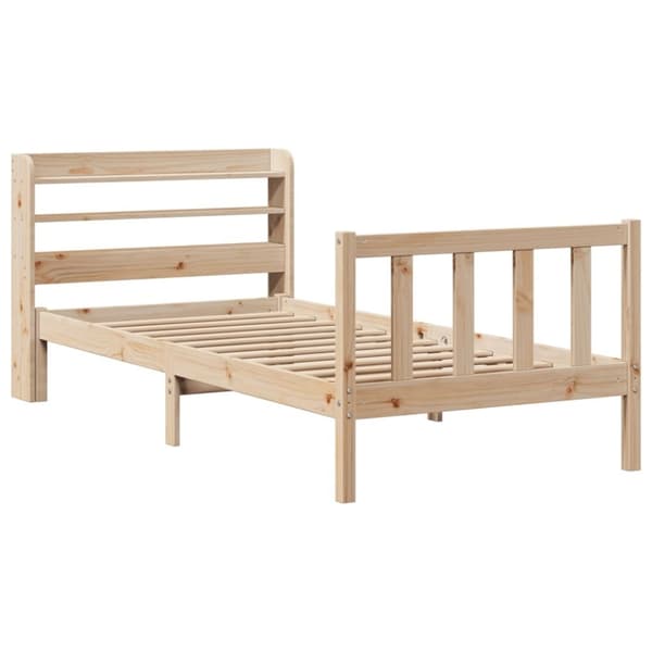 vidaXL Sängynrunko ilman patjaa 75x190 cm täysi mänty
