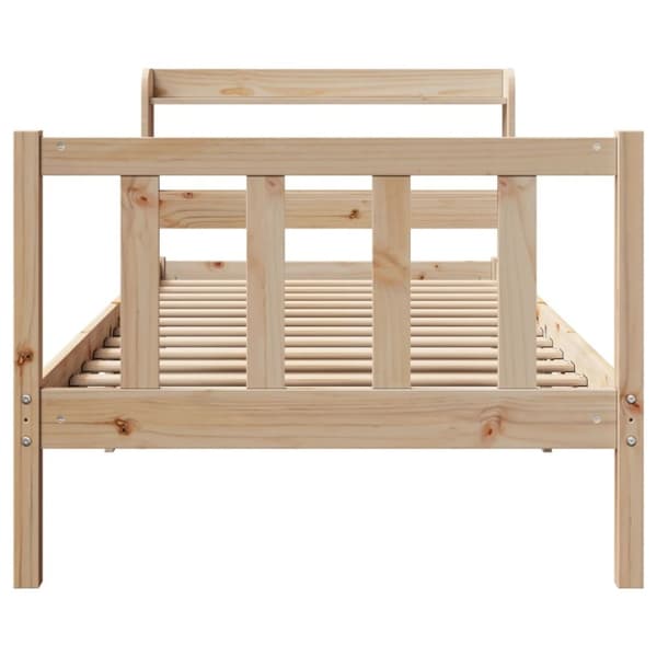 vidaXL Sängynrunko ilman patjaa 75x190 cm täysi mänty
