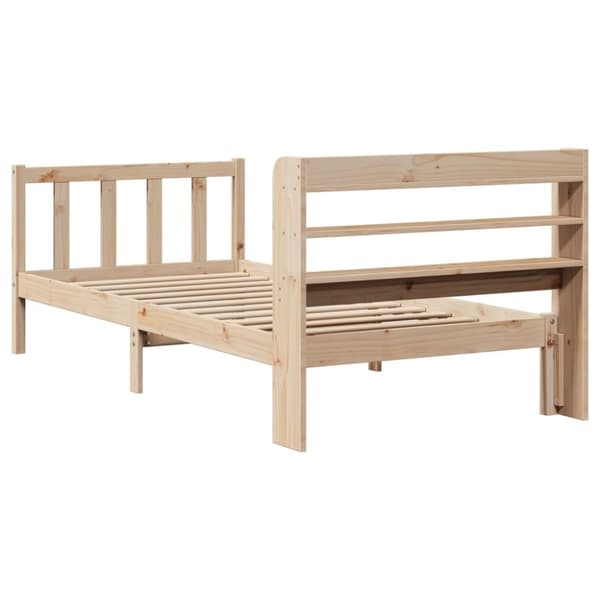 vidaXL Sängynrunko ilman patjaa 75x190 cm täysi mänty