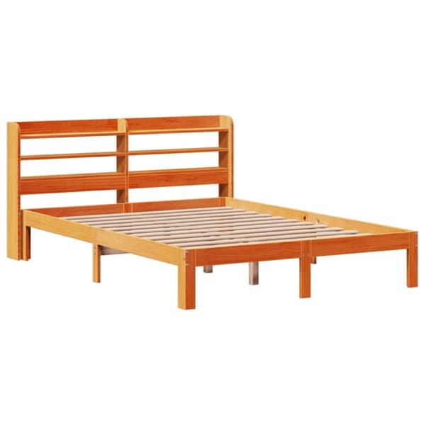vidaXL Sengeramme uten madrass brun 135x190 cm heltre furu