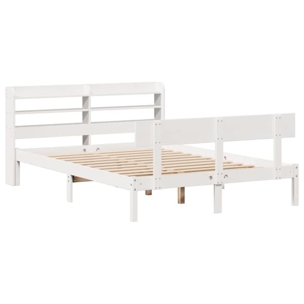 vidaXL Sengeramme uten madrass hvit 160x200 cm heltre furu