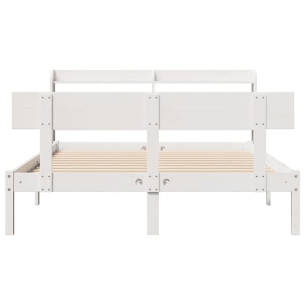 vidaXL Sengeramme uten madrass hvit 160x200 cm heltre furu