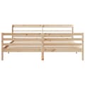 Miniatyrbilde 5 av 11: vidaXL Sengeramme med hodegavl 200x200 cm heltre furu